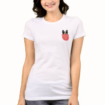 Bonjour fransk bulldogg i ett fick-