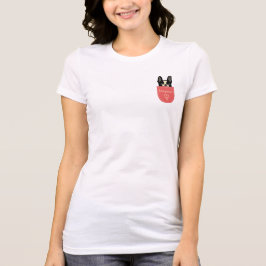 Bonjour fransk bulldogg i ett fick- t shirt