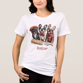 Bonjour franska bulldoggar t shirt