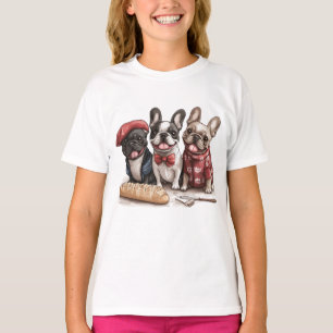 Bonjour franska bulldoggar t shirt