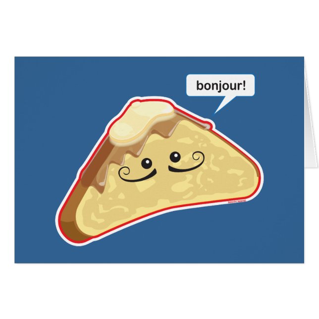 Bonjour! Hälsningskort (Framsidan Horizontal)
