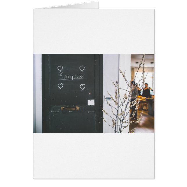 bonjour hälsningskort (Framsidan)