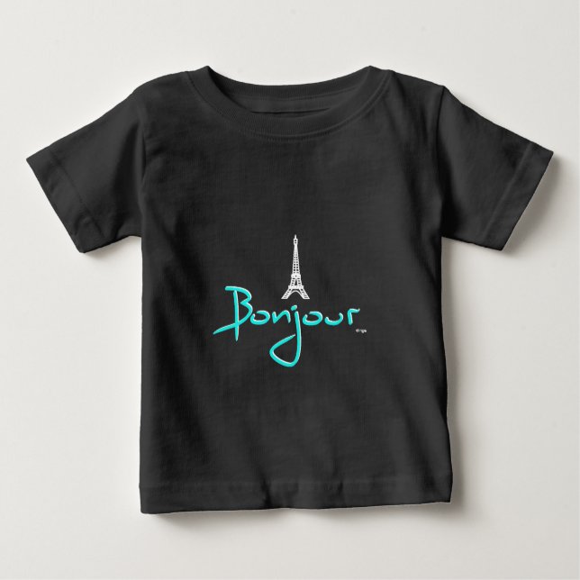 Bonjour (Hej) Paris T Shirt (Framsida)