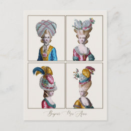 Bonjour Hello Vän Marie Antoinette Mode Vykort
