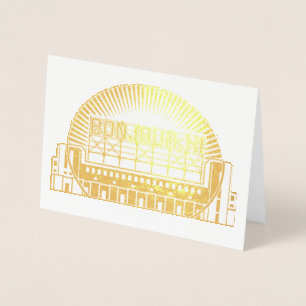 Bonjour, Hi New Home Grattiss Folierat Kort