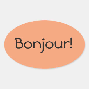 Bonjour klistermärke