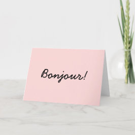 Bonjour Modern Script Cream Ivory Design Kort