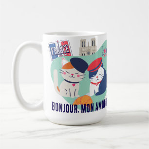 Bonjour Mon Amour Fransk Kultur Kattresgift Kaffemugg