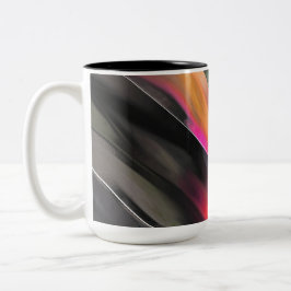 Bonjour Mon Chéri. Abstrakt Två-Tonad Mugg