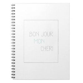 Bonjour Mon Cheri Anteckningsbok Med Spiral