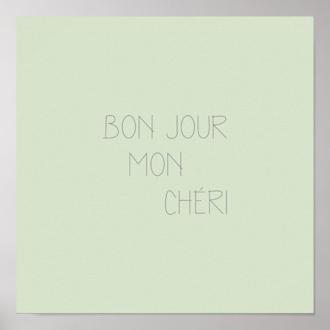 Bonjour Mon Chéri Poster (Framsidan)