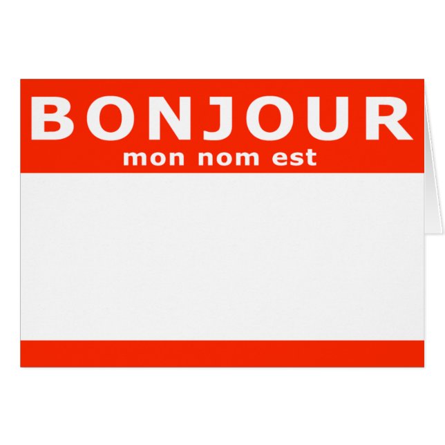 BONJOUR mon nom est OBS Kort (Framsidan Horizontal)