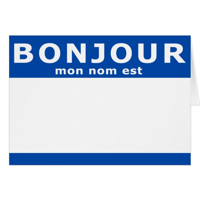 BONJOUR mon nom est OBS Kort (Framsidan Horizontal)