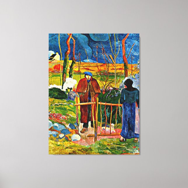 Bonjour, monsieur by Paul Gauguin Canvastryck (Framsida)