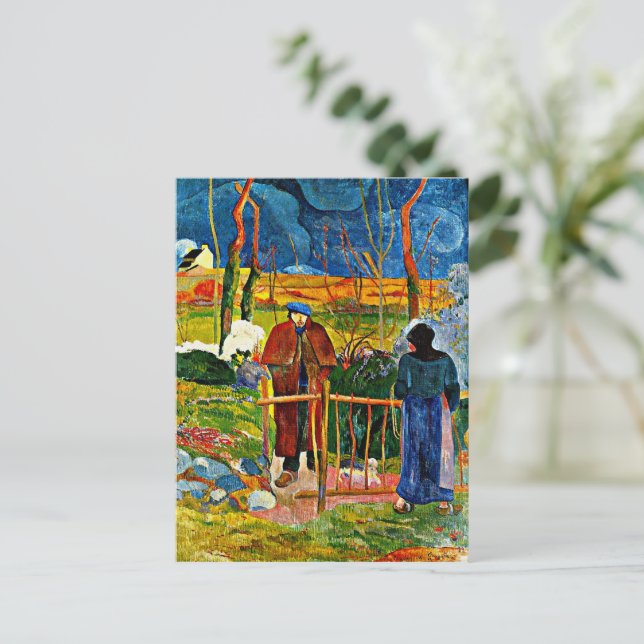 Bonjour, monsieur by Paul Gauguin Vykort (Stående Fram)