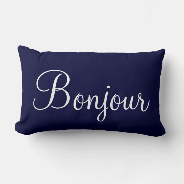 Bonjour Paris Lumbar Pillow Lumbarkudde (Framsida)
