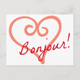 Bonjour Postcard Vykort