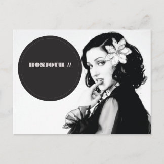Bonjour Postcard Vykort