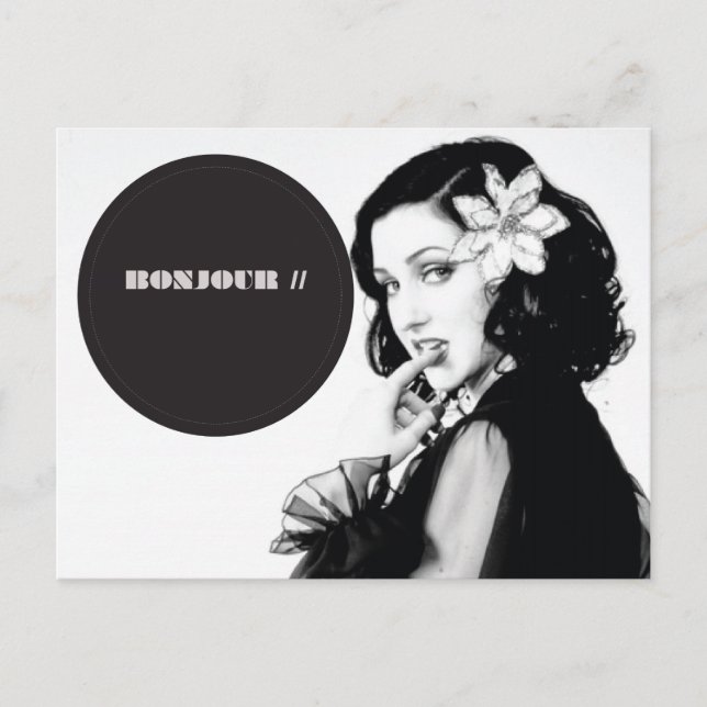 Bonjour Postcard Vykort (Framsida)