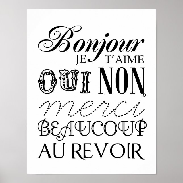 Bonjour Poster (Framsidan)