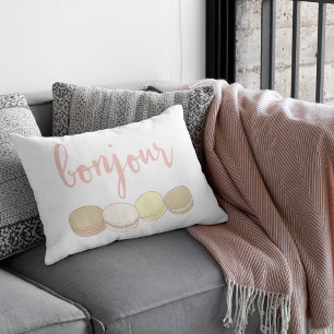 Bonjour Rosa Fransk Macarons Prydnadskudde