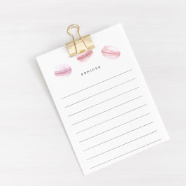 Bonjour | Rosa Macarons Lining Post-it Block