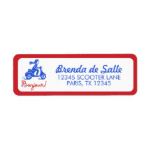 Bonjour Scooter Personligt Returadressetikett