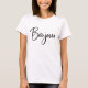 Bonjour | Skript för Elegant och modern Fransk T Shirt (Framsida)