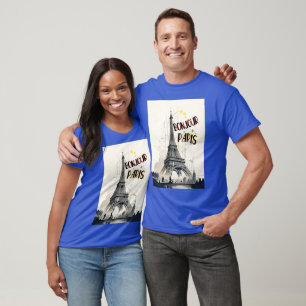 Bonjour Skyline Marathon Paris T Shirt