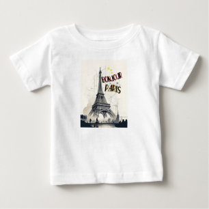 Bonjour Skyline Marathon Paris T Shirt