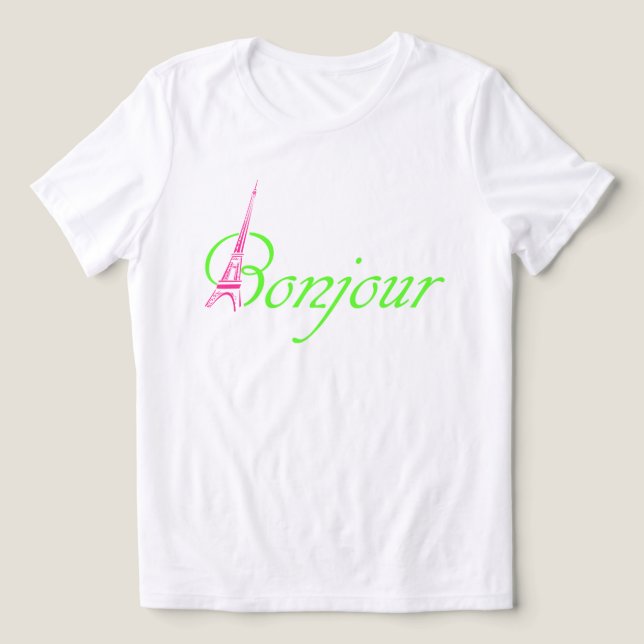 Bonjour T Shirt (Design Framsida)