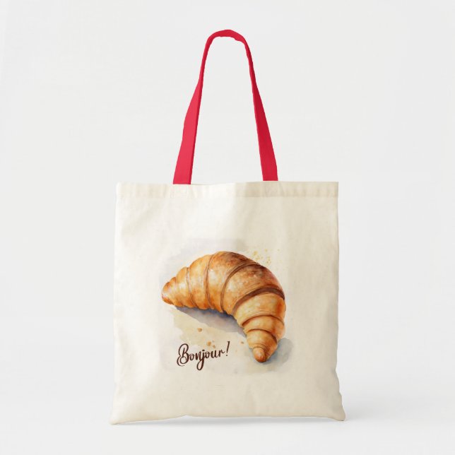 Bonjour! Tote Bag Tygkasse (Framsidan)