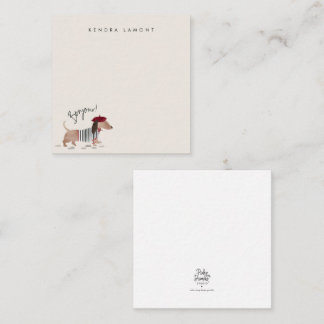 Bonjour Valp Anteckningskort