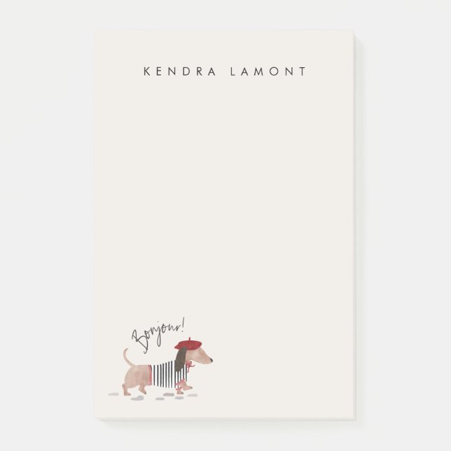 Bonjour Valp Post-it Block (Framsida)