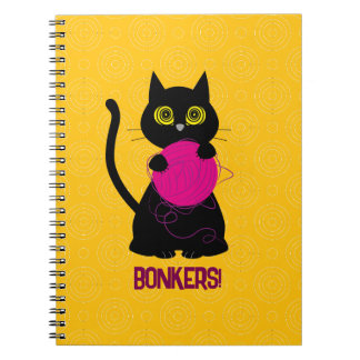BONKERS! Bärbar spiral-dator - Knittering + Kattun Anteckningsbok