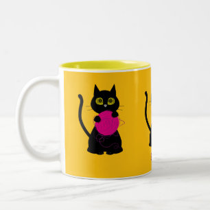 Bonkers! Mugg - Knitting + Kattunge 🧶 🐈 ⬛