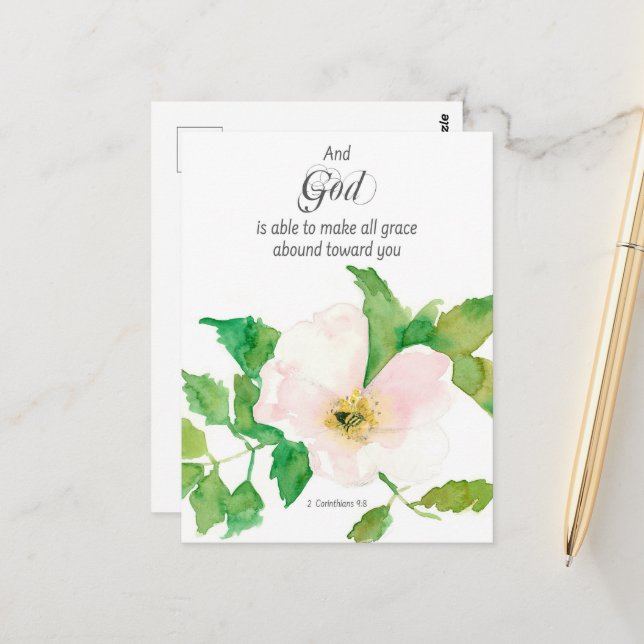 Bönkort 2 Korinthierbrevet Skrift Bibeln Primula Vykort (Fram/Back In Situ)