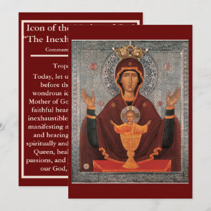 bönkort från Mor av Gud-outtömliga Chalice Tack Kort