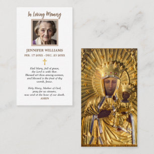 Bönkort Religiös Svarta Madonnan Polsk Ikon Visitkort