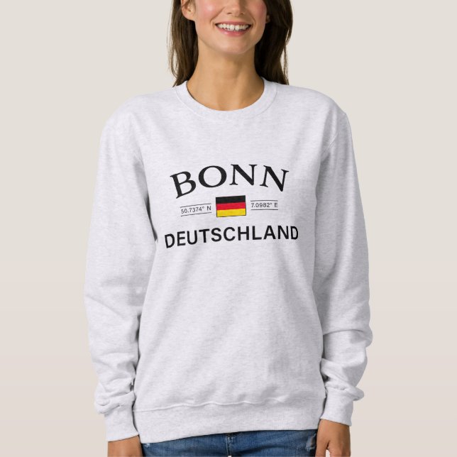 Bonn Deutschland Koordinates German T Shirt (Framsida)