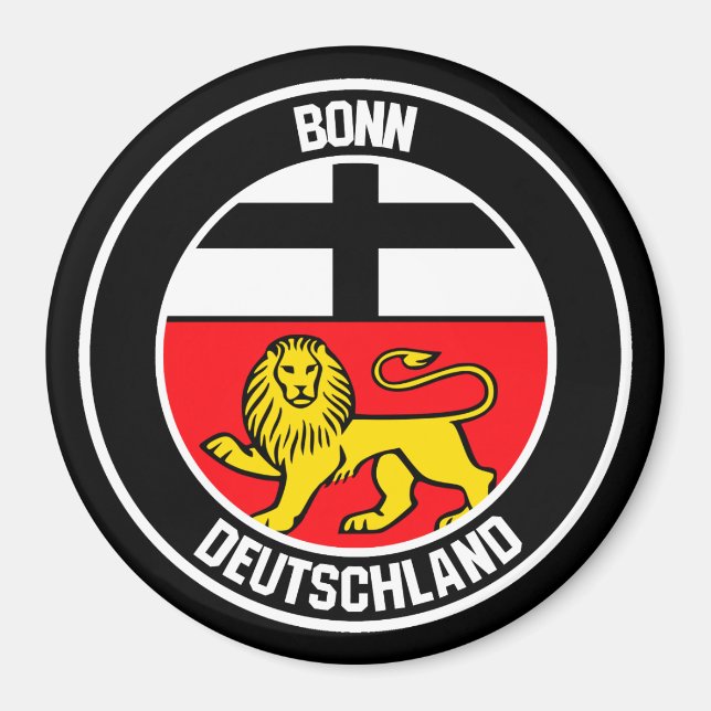 Bonn Round Emblem Magnet (Framsidan)