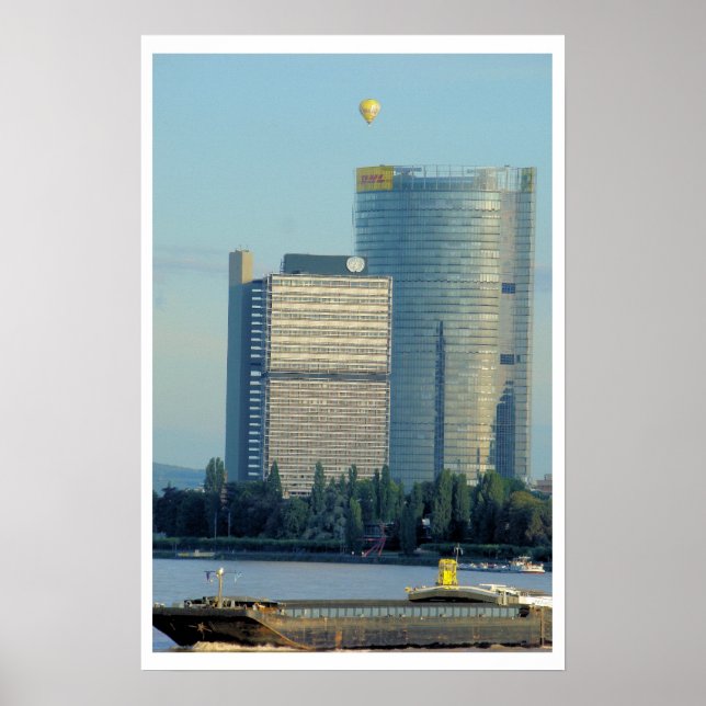 Bonn, Tyskland, Rhen-floden Poster (Framsidan)