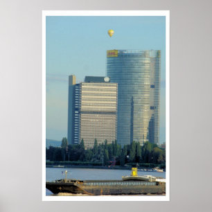 Bonn Tyskland, Rhinet River Poster