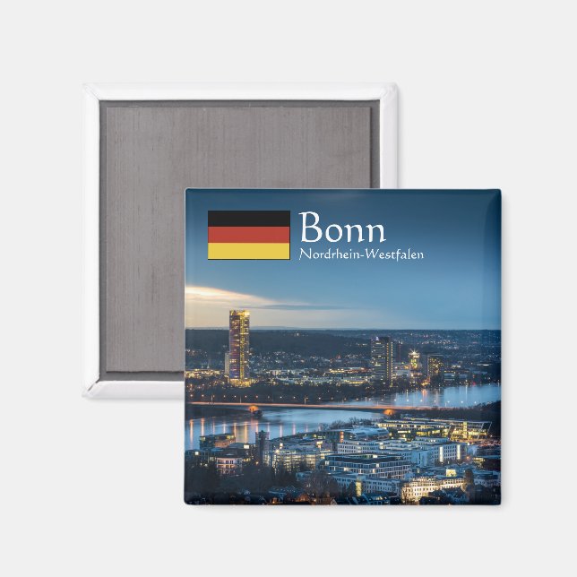 Bonn Tyskland Souvenir Magnet (Front/Back)