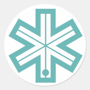 Bonna Ski Logotyp Runt Klistermärke