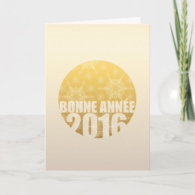 Bonne Année 2016 - nyårskort för Fransk Helgkort (Framsida)
