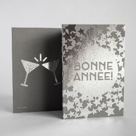Bonne Année - Fransk nyår Folierat Kort
