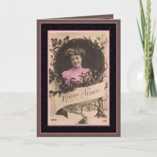 Bonne Annee - gott nytt årvintagekort Helgkort