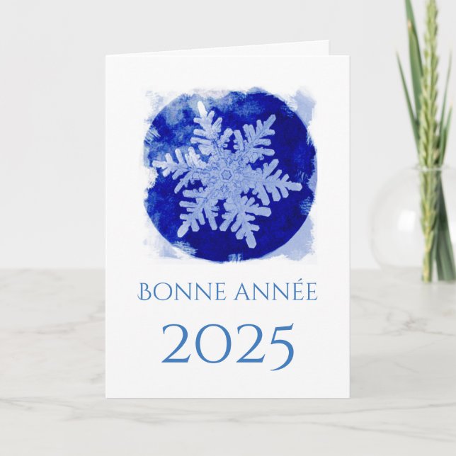 Bonne Annee - snowflake - 2025 Helgdag Card Helgkort (Framsida)