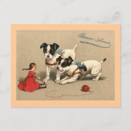 Bonne Annee Vintage Fransk Vykort